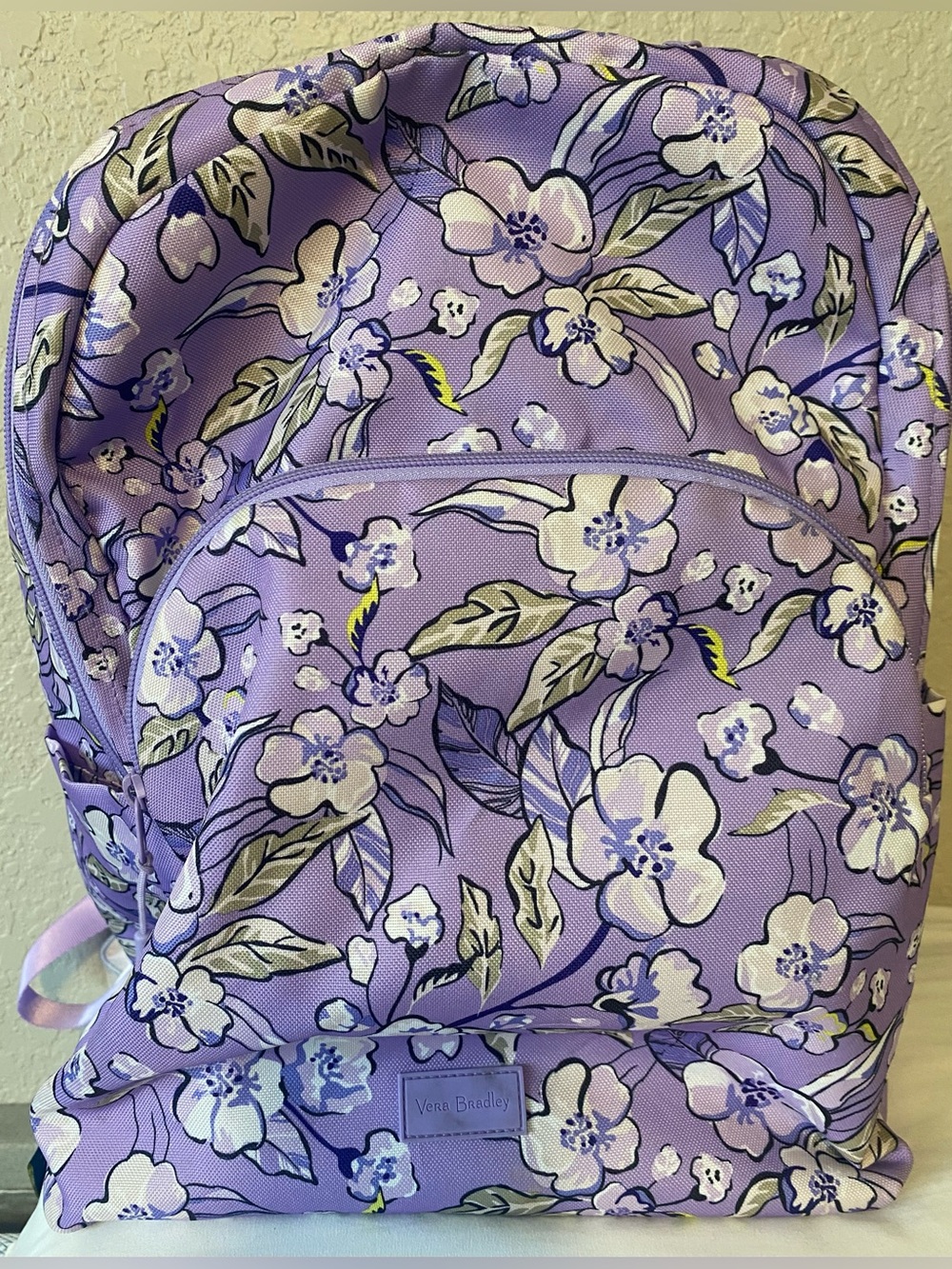 Vera Bradley Purple Floral Print Large Backpack